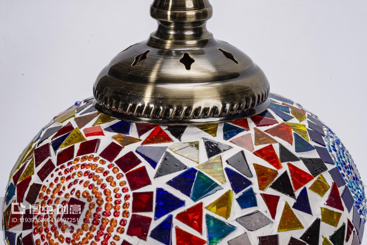 摩洛哥风格台灯,玻璃贴片灯